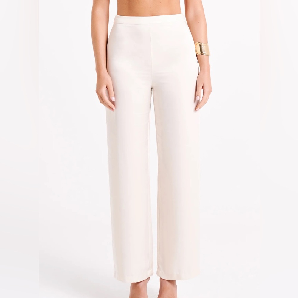 Meshki Cream Wide Leg Pants